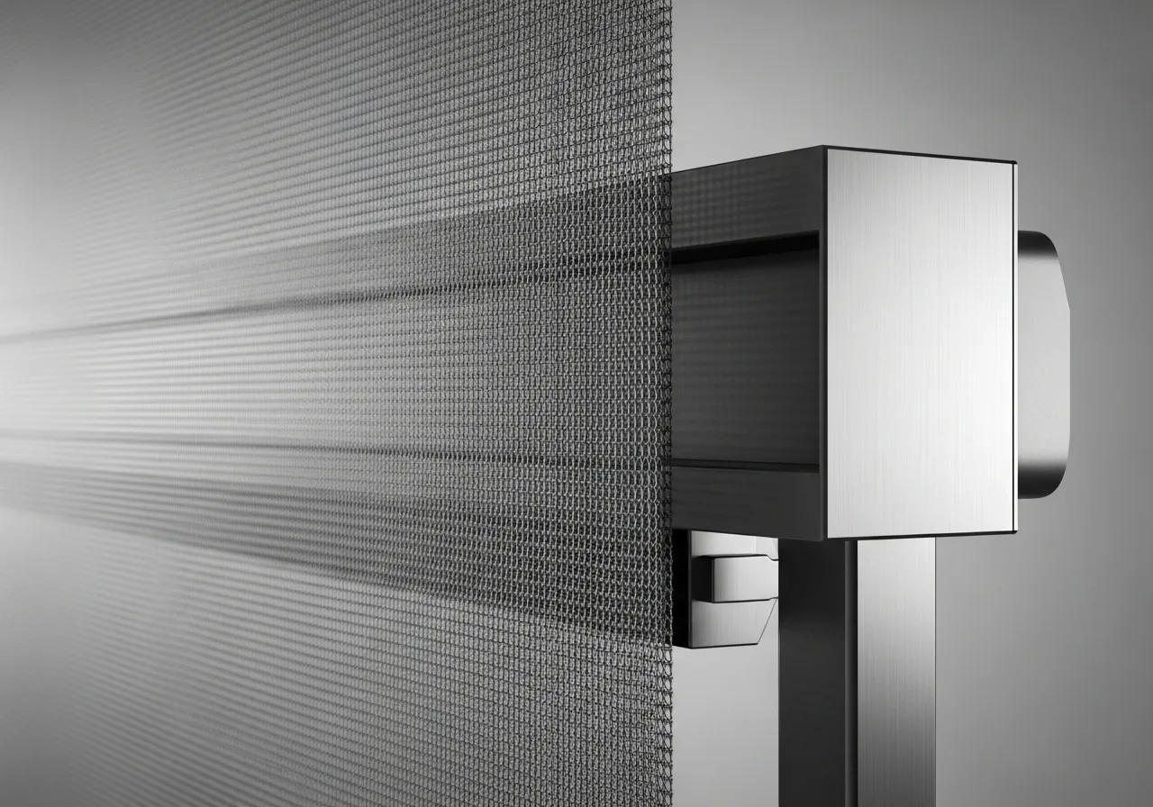 18×8 Motorized Garage Door Screen — Large Garage Screen | Riser Shade
